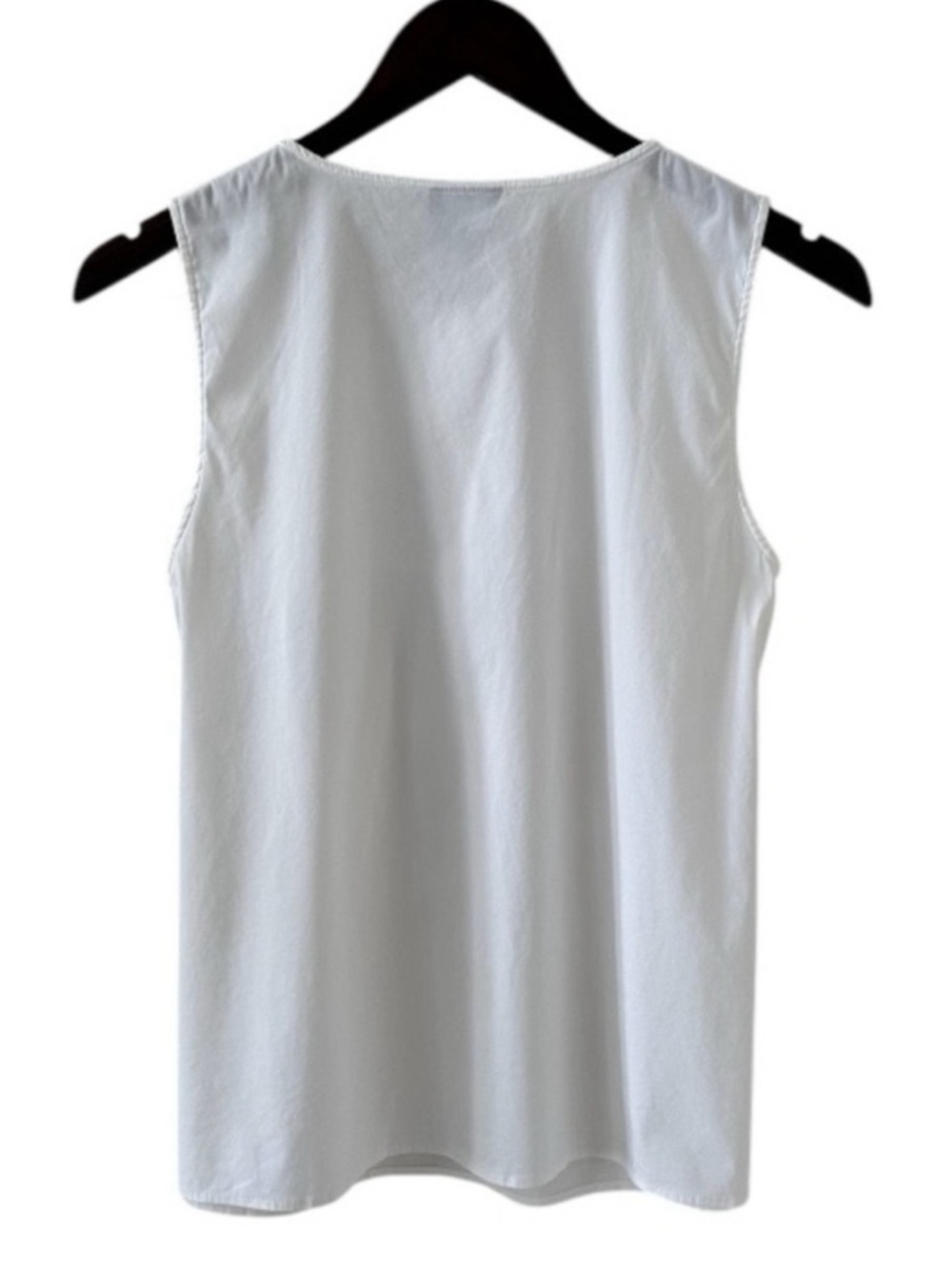 Theory for Neiman Marcus White Sleeveless Pintuck Top Size Small - Picture 4 of 6